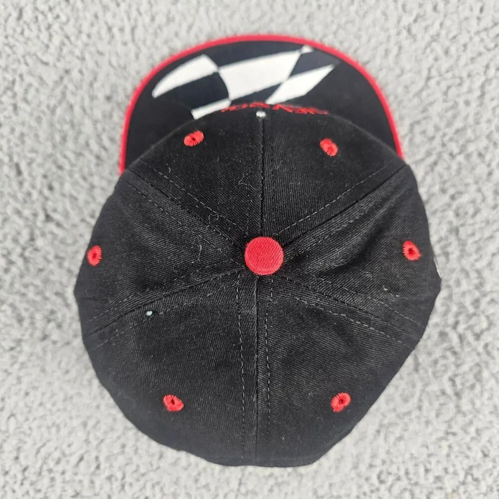 Vintage Chevy Racing Hat Black Checkered Flag USA Made 90s Y2K Chevrolet NASCAR